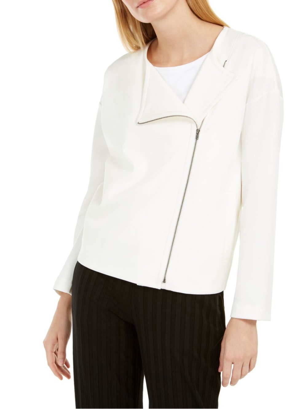 Eileen Fisher Flex Ponte Asymmetric Zip Jacket Women’s Small